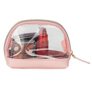 Bleu petite coquille transparente fermeture éclair lettre motif mode femmes voyage maquillage articles de toilette sac de rangement Portable sac cosmétique - Product Image 6