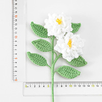 Bouquet de fleurs tricotées multicolores en coton laitier fait main, motif gardénia, idéal pour la décoration de la maison, les mariages et les cadeaux (vente en gros)