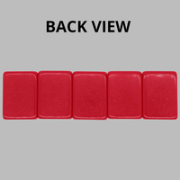 Fichas de Mahjong Americanas de Acrílico de 4 Capas, 30x22mm, 160 Piezas Rojas y Blancas Grabadas con Franja Verde, para Fiestas Familiares
