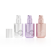 Bouteilles de lotion électroplaquées or rose de style chinois de 30 ml pour sérum, parfum, huiles de barbe