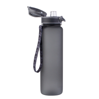 Bouteille d'eau Tritan MLIFE 1 Litre avec infuseur à fruits, bouton poussoir, sans BPA, anti-fuite, réutilisable, pour boire directement lors de vos activités sportives, de fitness et de gym