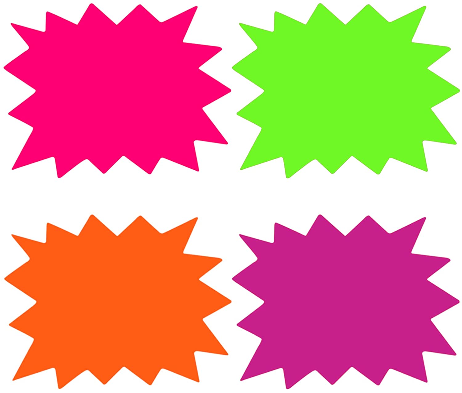 90 Pezzi Prezzo Etichette Segni Fluorescenti Carta per Vendita Targhette per Classe Cartellone Star Etichette a Stella per Festa Segni Fluorescenti Vuoti in Colori Assortiti (9 Stili