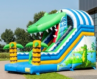 WINSUN Toboggan gonflable personnalisé en forme de crocodile, location commerciale, équipement d'extérieur