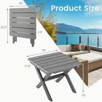 Treeents Tables pliantes en plastique HDPE pour l'extérieur Meilleure vente Tables de salon pliantes modernes pour jardin, balcon et ferme