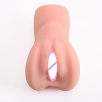 Gelance Portable Flexible TPE Étanche Vagin Réaliste 3D Intérêt Masculin Vibrant Coupe Sex Toy pour Masturbation Masculine