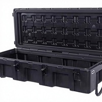 Boîte de rangement robuste 110L, en plastique rigide rotomoulé, pour 4x4, montage sur galerie de toit, profil bas, couleur beige désert