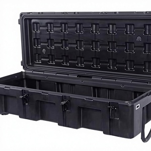 Boîte de rangement robuste 110L, en plastique rigide rotomoulé, pour 4x4, montage sur galerie de toit, profil bas, couleur beige désert - Product Image 2