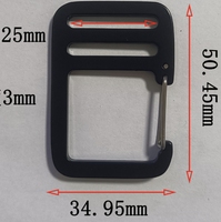 Boucle en G plate en aluminium, boucle de verrouillage en métal pour sangle de ceinture, ajusteurs latéraux de 20 mm et 25 mm pour sacs à dos et quincaillerie de sacs