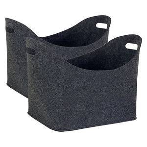 Wholesale Large Capacity Durable Felt Firewood Basket for Wood Storage