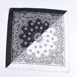 ผ้าพันคอสี่เหลี่ยมพิมพ์ลายดอกไม้สีดำขาวแดง สไตล์ฮิปฮอป ขายส่ง - Product Image 2