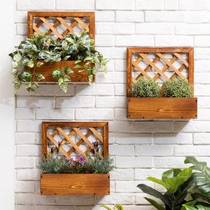 Grand <span class=keywords><strong>support</strong></span> <span class=keywords><strong>mural</strong></span> vertical extérieur <span class=keywords><strong>pour</strong></span> plantes, jardinière suspendue en bois, décoration verte en treillis <span class=keywords><strong>pour</strong></span> balcon, jardin et mur - Product Image 3
