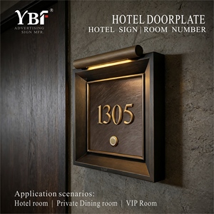Targhetta per Porta d'Hotel Personalizzata di Alta Gamma, Insegna con Numeri per Camere d'Hotel in Alluminio 3D, Targa Moderna con Numero per Hotel - Product Image 2