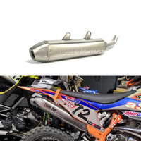 Pot d'Échappement Slip-on et Collecteur d'Échappement 2 Temps pour Moto Tout-Terrain KTM 250 SX/XC/XC-W/300 EXC/XC - Système d'Échappement Motocross
