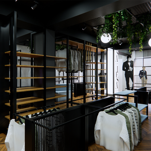 ชั้นวางเสื้อผ้าแฟชั่นสำหรับผู้ชายดีไซน์แบบมืออาชีพสำหรับตกแต่งร้านเสื้อผ้า - Product Image 6