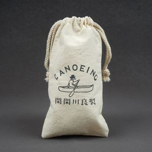 Sac en toile écologique personnalisé avec logo imprimé, sac en coton recyclable et réutilisable avec cordon de serrage, pochette en coton avec impression de logo - Product Image 3