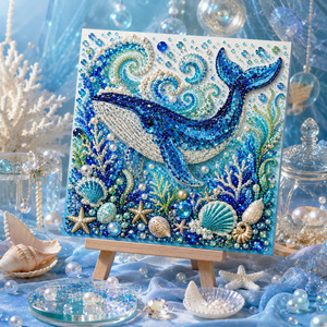 Kit de peinture diamant 5D sur le thème de l'océan, kit d'art en cristal DIY, animaux marins, kit d'art en perles, cadeau pour adultes - Product Image 4