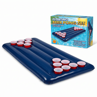 Table de jeu gonflable personnalisée avec logo pour Beer Pong, idéale pour les fêtes au bord de la piscine, jeu de boisson pour adultes, plage et piscine