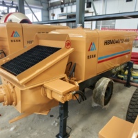 Nouvelle Pompe à Béton Électrique 55 kW pour Graviers Fins HBTS40, Portée Horizontale 500 m, Verticale 150 m, Pompe Remorque à Valve en S pour Ponts et Tunnels