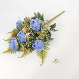 Maison funéraire Fleurs artificielles funéraires Cérémonie commémorative Tenant des fleurs Tombeau Balayage Affichage Soie Hibiscus Roi Fleurs - Product Image 5