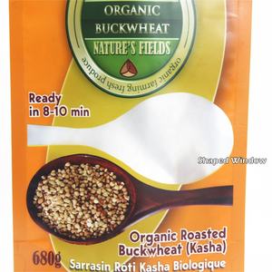 Impresión personalizada resellable comida alforfón embalaje plástico Ziplock soporte superior bolsa ventana para leche comida para mascotas a prueba <span class=keywords><strong>de</strong></span> humedad - Product Image 4