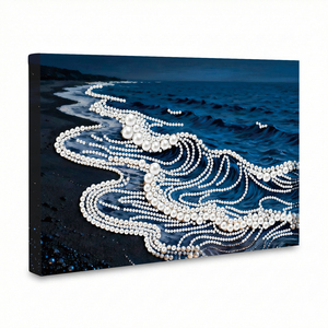 Kit Pittura Diamante Personalizzato con Perle Oceaniche e Diamanti, Mosaico Artistico Fai-da-te con Strass a Forma Speciale e Strumenti per Decorazione Murale Soggiorno - Product Image 1