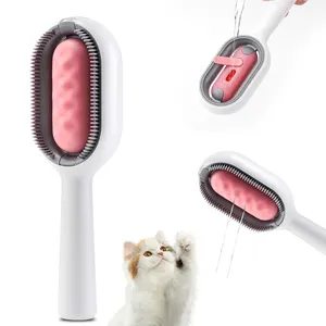4 in 1 Katzen-Pflegebürste Hundwasser klebende Bürste Haustierhaarentfernung Kamm mit Wassertank nasse Massage Badreinigungsbürste