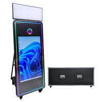 Cabina de Fotos con Espejo Mágico y Logotipo Personalizado, Cabina de Fotos Portátil con Marco LED RGB, OEM ODM para Distribuidores Globales