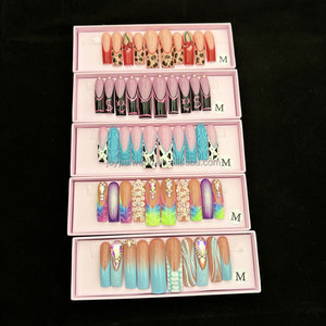 Elegante curva formas <span class=keywords><strong>uñas</strong></span> artificiales Nail Art Salon calidad mejor estilo <span class=keywords><strong>de</strong></span> moda Ersa 3D Gel flor hecho a mano prensa en las <span class=keywords><strong>uñas</strong></span> - Product Image 6