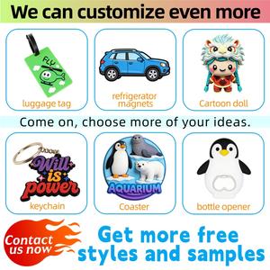 Porte-clés en PVC souple 2D/3D personnalisés sans minimum de commande, cadeaux promotionnels, porte-clés en PVC personnalisés en caoutchouc - Product Image 5