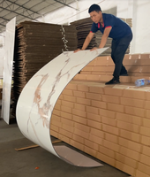 Panneaux muraux en fibre de bambou imperméables, revêtement mural en placage de bois sans joint, panneaux WPC, décoration intérieure personnalisée en usine