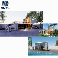 Conteneur mobile pour salle d'activités, école, bureau, décoration résidentielle, gîte, extérieur, hôtel, villa, en tôle d'acier ignifuge