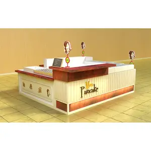 Mall Retail Kiosk Modern Mall Sushi Booth Bakery Waffle Display Counter Cakes Kiosks Designs in Retail Store