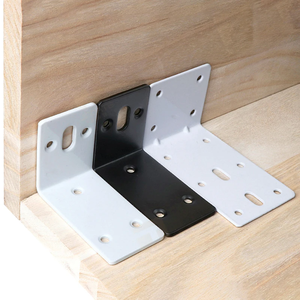 Support mural en acier inoxydable à angle droit 90 degrés de type L, simple face, pour meubles, portes, armoires, écrans, fixation, surface peinte - Product Image 5
