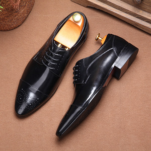 Chaussures Oxford de luxe, nouveau design, pour hommes, en cuir véritable, pour occasions formelles, mariage ou usage quotidien. - Product Image 4