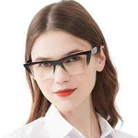 Retro Schildpatt-Katzenaugen-PC-Brille Damen Mode Optische Rahmen Modische Lesebrille
