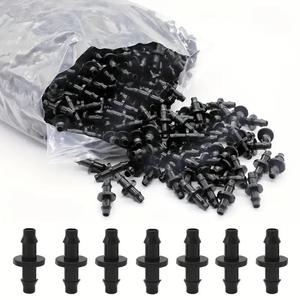 Connecteur d'irrigation goutte à goutte 47, raccord en plastique noir à double crochet pour système d'irrigation, accessoires de jonction de tuyaux - Product Image 2