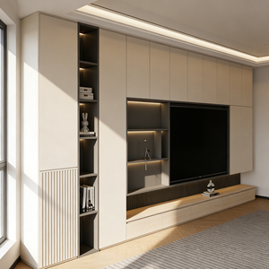 Mueble <span class=keywords><strong>de</strong></span> TV Flotante Moderno <span class=keywords><strong>de</strong></span> Madera Personalizado BALOM para Apartamentos Pequeños, Sala <span class=keywords><strong>de</strong></span> Estar, Uso Doméstico, Soporte <span class=keywords><strong>de</strong></span> TV para Hotel - Product Image 2
