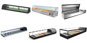 Arriart Wholesale Commercial Cold Starters Sushi Display Case Cabinet Tapas Display Chiller Fridge Refrigerator Showcase