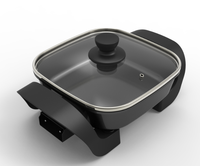 Mini Elektrischer Rauchfreier Grill 2L PTFE-Beschichtung 650W Einstellbarer Thermostat Digitale Steuerung Vielseitiger Haushalts-BBQ Fabrikfertigung