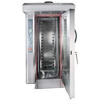 Équipement de boulangerie professionnel robuste en acier inoxydable Four rotatif à 32 plateaux pour carburant diesel
