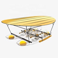 Vente en gros Kayak transparent pour 6 personnes Pêche récréative Kayak transparent Canoë bateau à vendre