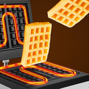 Machine de cuisine de crêpe de crêpe de gaufre d'acier inoxydable <span class=keywords><strong>électrique</strong></span> commerciale - Product Image 5