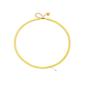 Azınlık moda basit tasarım titanyum çelik altın kaplama dokuma baskılı yılan zincir yaka bilezik <span class=keywords><strong>Metal</strong></span> takı - Product Image 2