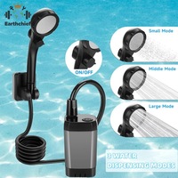 Douche de camping multifonction étanche IPX7 rechargeable 6000 mAh avec écran LED pour la randonnée, les voyages et les animaux de compagnie