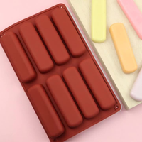 Molde de Silicona Eversoul Antiadherente de 8 Cavidades para Galletas, Chocolate y Pasteles, Herramienta para Hornear