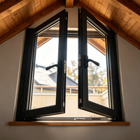 Fenêtres à battants modernes en PVC sur mesure, style américain, verre Low-E, moustiquaire magnétique, ouverture automatique, design français