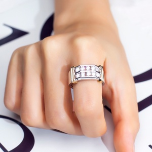 Messi Gems MSR-1570 Or blanc 18 carats Diamant de forme ronde Bijoux pour hommes - Product Image 2