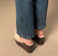 Nouvelles sandales à talon compensé pour femme, sexy, à enfiler, à plateforme épaisse, à bout ouvert, chaussures habillées élégantes pour soirée, bal de promo, décontractées, été
