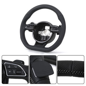 Volant de course en cuir pleine fleur style RS OEM pour <span class=keywords><strong>Audi</strong></span> A3 8V A4 A5 A6 C6 A7 A8 C7 C8 A8 S3 S4 S5 S6 B8 RS3 RS5 RS6 RS7 Q3 Q5 - Product Image 4