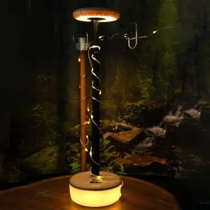 Лампа бюро современная беспроводная перезаряжаемая боковая Беспроводная флюоресцентная акриловая настольная лампа для кемпинга - Product Image 3